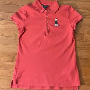 Polo by Ralph Lauren Salmon Polo Shirt Classic Design with a Lighthouse RL Logo